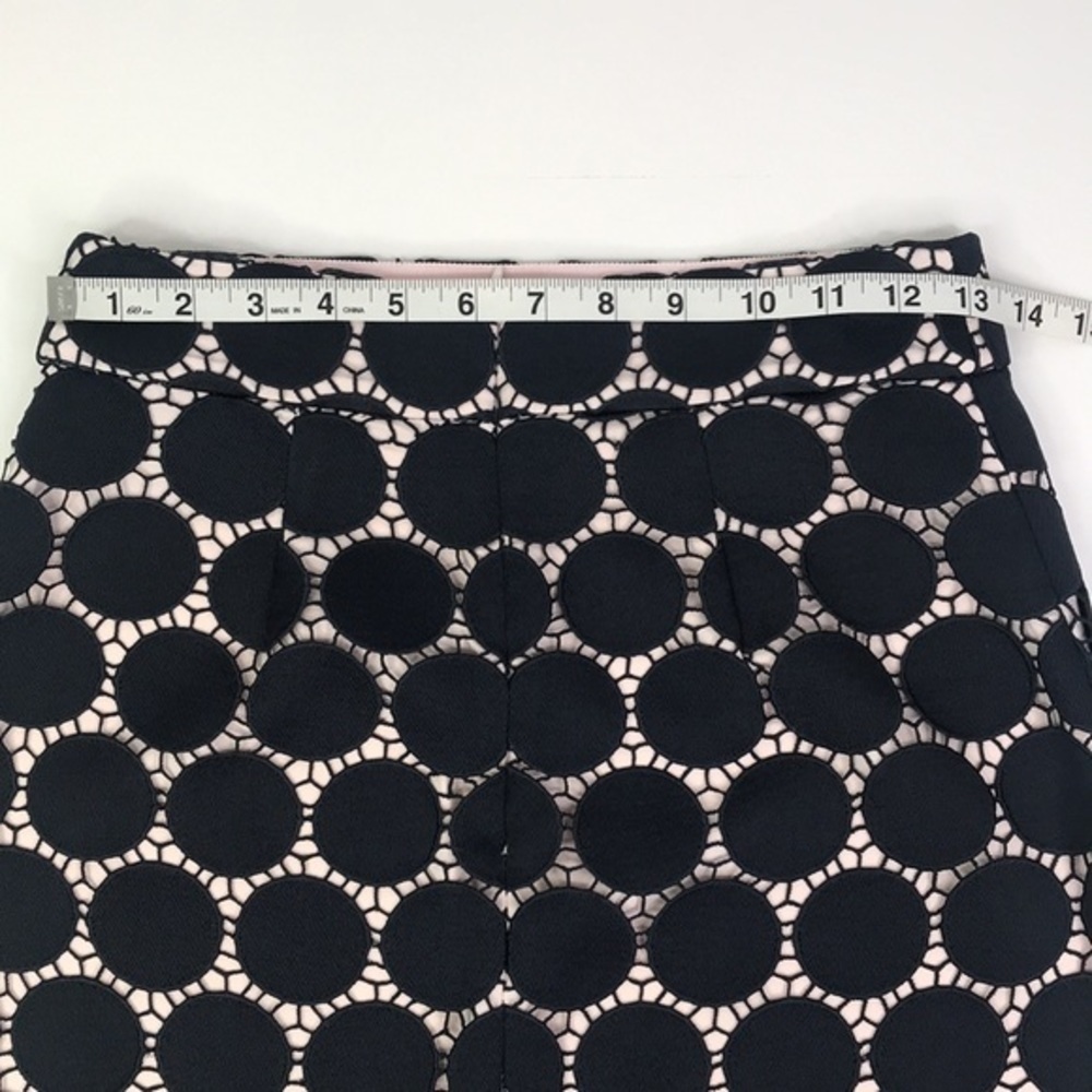 KATE SPADE Navy Pink Lace Pencil Skirt sz 0 - Picture 9 of 10